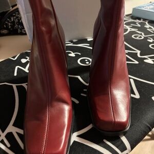 Gorgeous new in box red leather Nine West boots